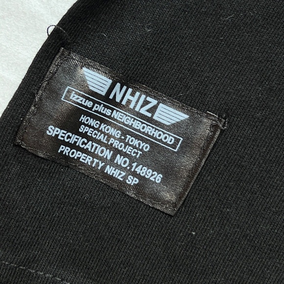 NHIZ Izzue Plus Neighborhood T-Shirt Union Jack Black XL Special Project Cotton - Picture 9 of 11
